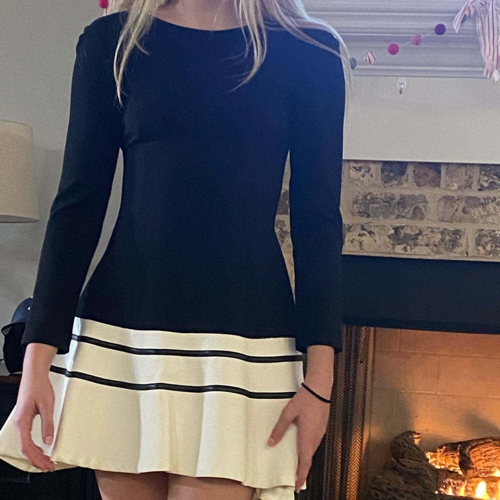 Black and white classic dress